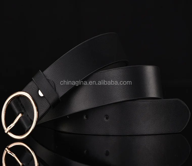 Cinturon para Mujer Moda Diseñador Mujeres Cinturón Hebilla dorada  Cinturones