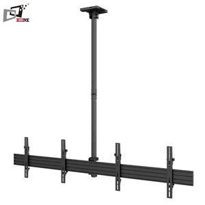 Height Adjustable Drop Down Ceiling Tv Mount Tilting Tv Bracket For Dual Screens