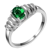 XEYJZ341 Luxury Oval 5A Zircon Sector Green Gem Stone Shiny Beautiful Wedding Rings Princess Women Platinum Plating Ring