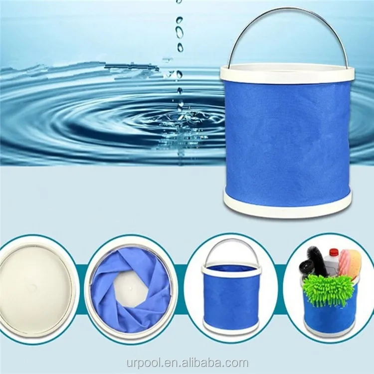 Foldable Water Fishing Bucket Portable Car Wash Basin 11l 3 Gallon