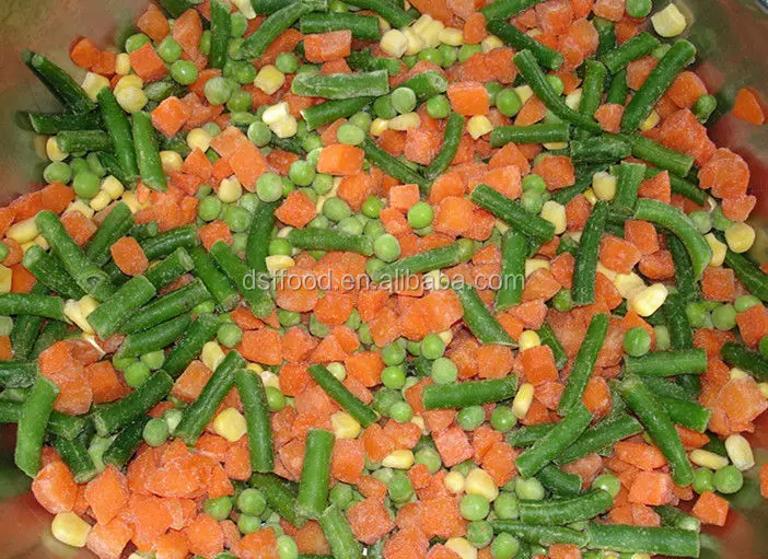 Frozen IQF vegetables and IQF frozen fruits
