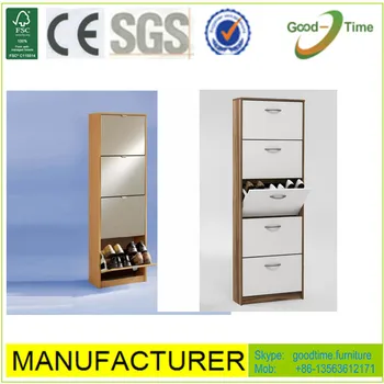 Melamine Shoe Rack Tall Shoe Storage Cabinet Wooden Shoe Cabinet