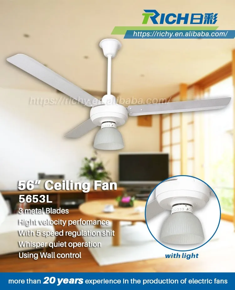 Commercial Grade CE CB orinet ceiling fan with led lights