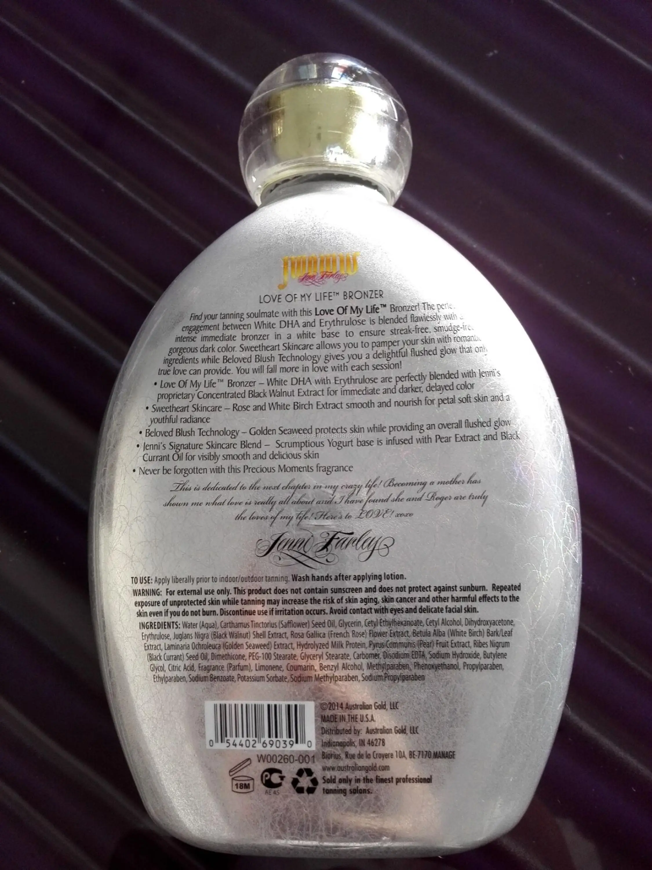 Sunshine Factory Direct Price Jwoww Dark Tanning Lotion / Sunbed