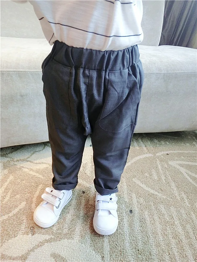 New Style Baby Boy's Grey Color Outfoor Wear Loose Pants Bulk Buy From