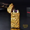 S804-2 Embossing process Shaking to ignite Electric Double Arc pulse Windproof lighter USB cigarette lighter