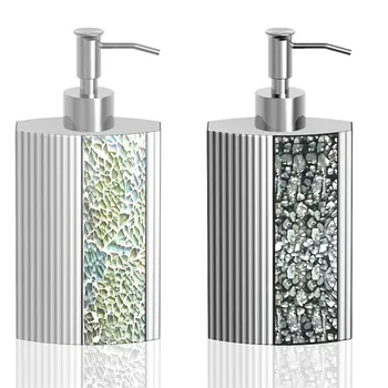 Black Glass Mosaic Soap Dispensers Bathroom Accessories ...