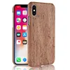For iPhone XS XS MAX Case Phone Cover Wooden Pattern PU Leather Hard Protective Smartphone Case For iPhone XS