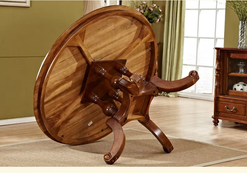 A339 Classic Style Wooden Dining Set,Solid Wooden Dining Table And