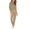 YL OEM Women Clothing Terry Cloth Sweat Suits With Customized Silver Tone Stud Embellishment