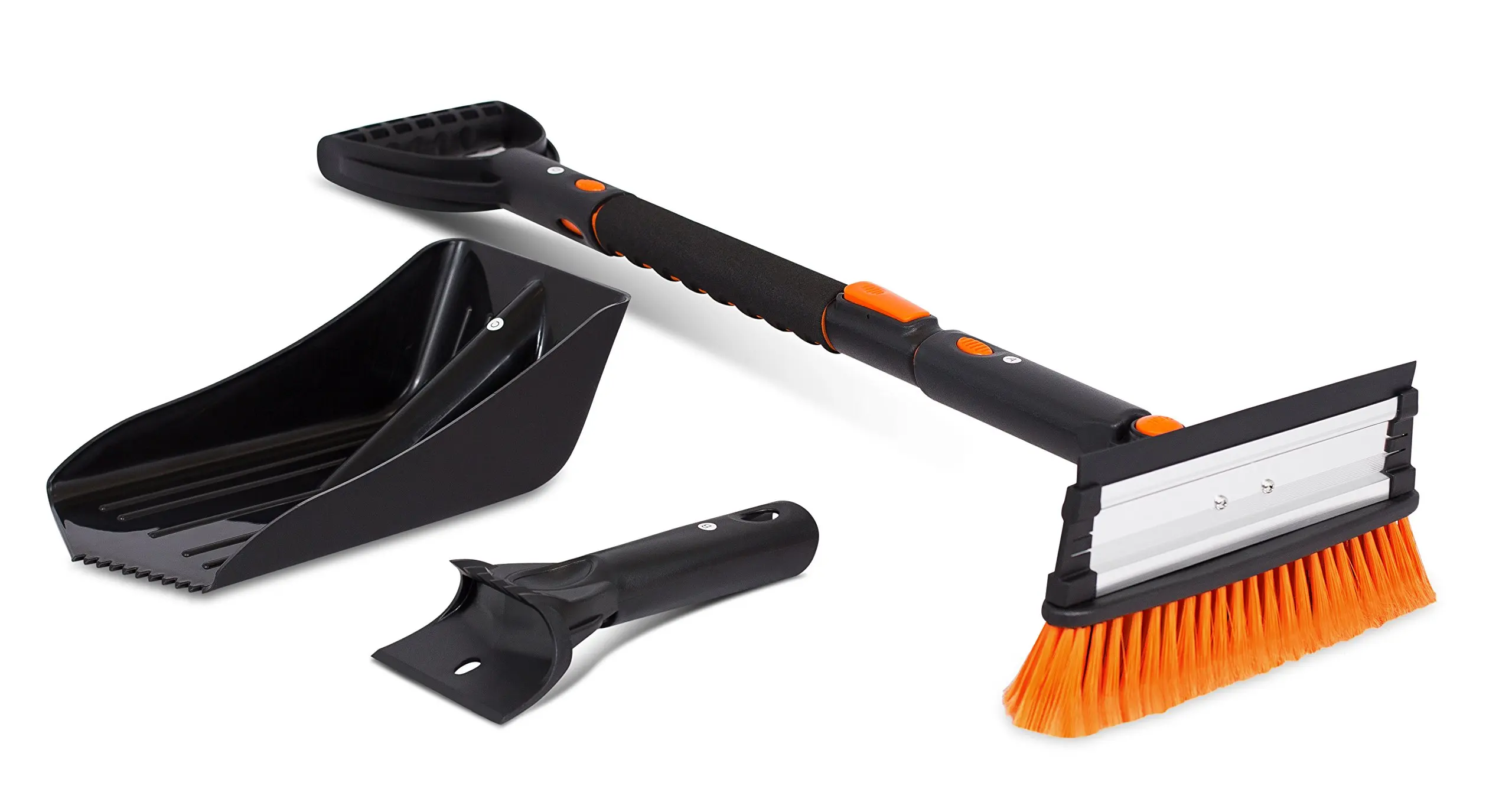 Motionperformance Essentials 6 in 1 Ice Scraper with Detachable Mini Ice Scraper /& Squeegee