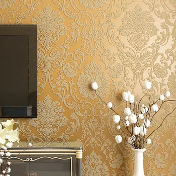 Téléchargement gratuit Images Luxe Or 3d Europeen Damas Papier Peint Chambre Salon Tv Fond le plus cool salutations