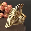 Fashion Punk Alloy Angel Wing Cuff Bangle For Women Charm Jewelry Gold Color Wrap Bracelets Fashion Dress Cuff Accessories