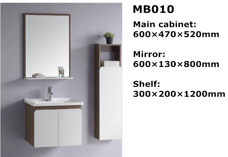 New professional Asian Style Wood Bathroom Vanity With Ceramic Basin