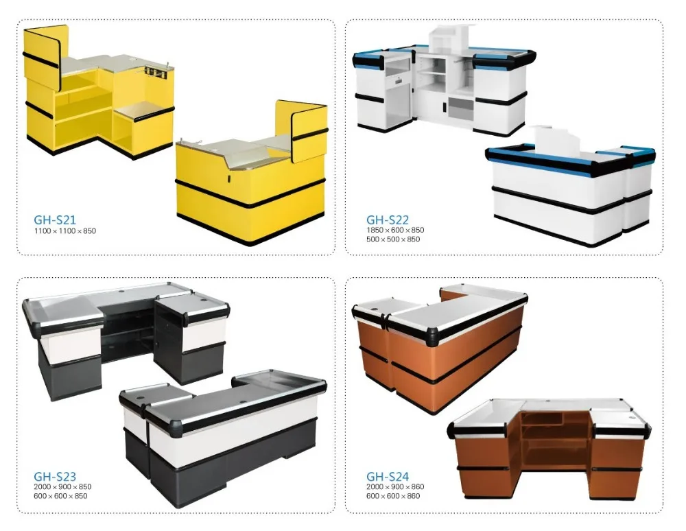 Supermarket Design Retail Cash Register Table Checkout Counter Cashier