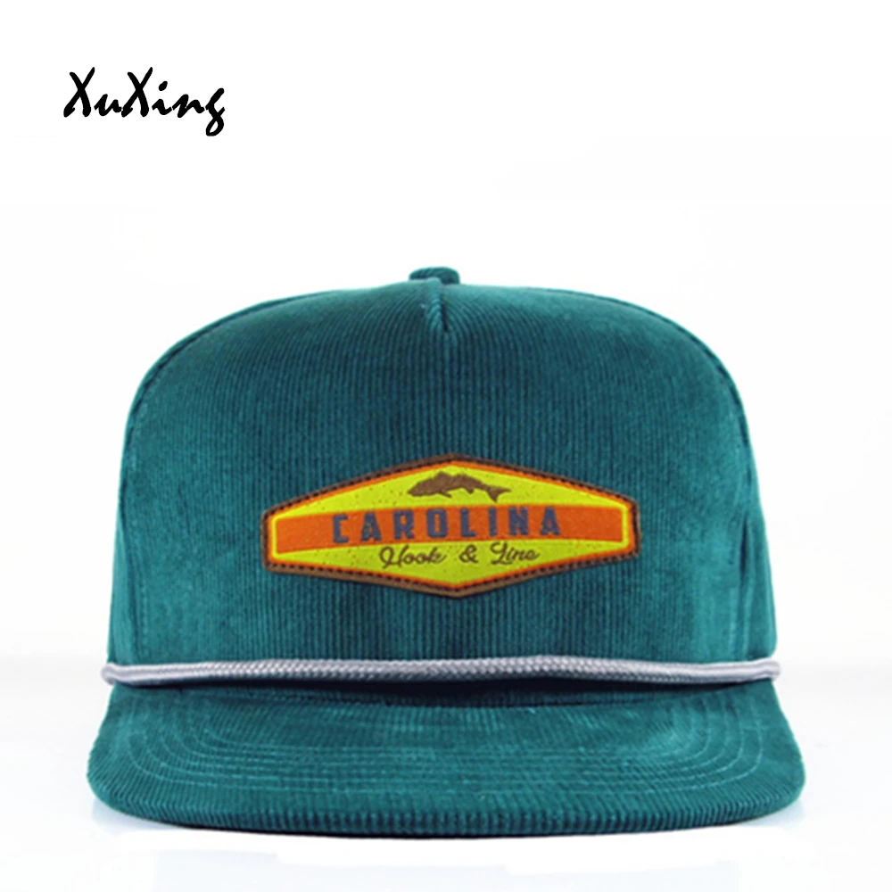 Download Wholesale Green Custom Corduroy Cap Snapback Hat With Rope ...