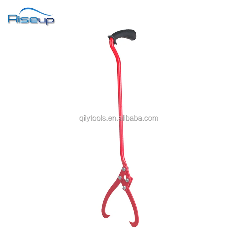 Forestry Tool Wood log pick up tool firewood tong metal or ice tongs 1 hand use