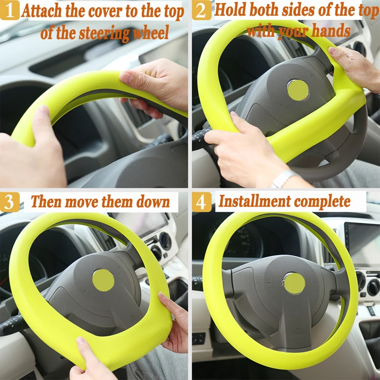 China Supplier Ryhx Supply Cheap Price Car Auto Silicone Steering Wheel