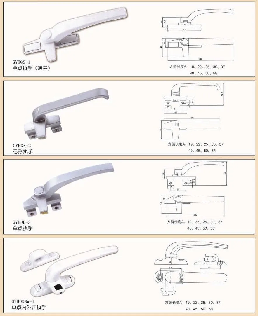 Aluminum Casement Window Handle Door Handle Powder Coated Aluminium ...