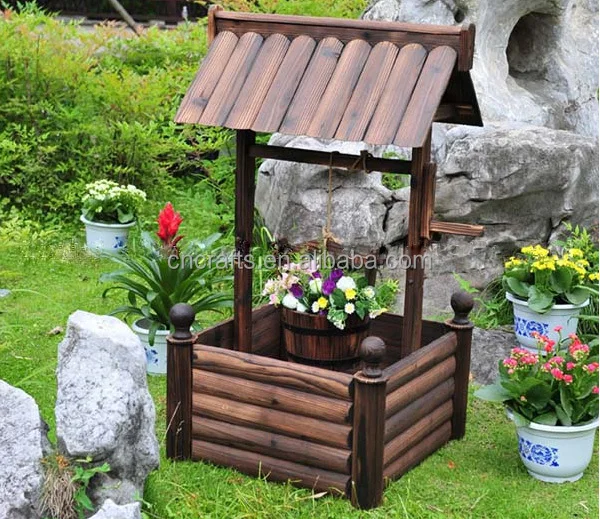 Decorative Wooden Wishing Well Garden Wedding Best Wishes Wish Balloon On