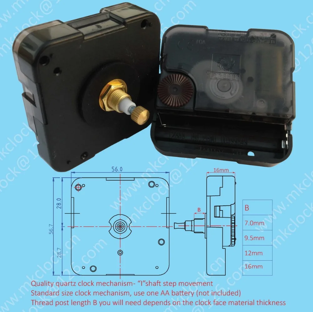 12888 Youngtown Clock Movement High Torque Ishaft Clock Mechanism