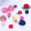 100 PCS Mini Ribbon Bows Roses Flowers Adhesive Satin Bow Small Pre Made Bow