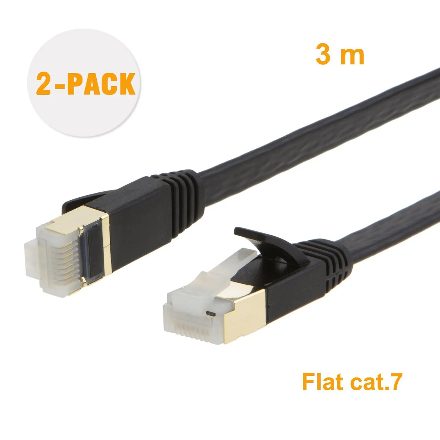 White 5 ft.26AWG Snagless Cat 7 Network Lan Cable Coboc CY-CAT7-05