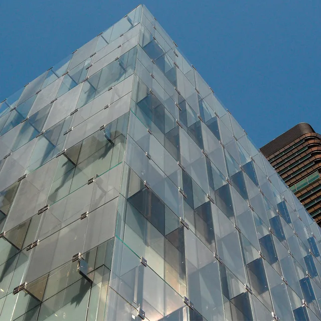 art glass curtain wall design for whole building