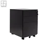 Black mobile pedestal steel filing cabinet modern metal storage cabinet