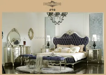 Cottage Furniture Champagne Silver Bedroom Set Carved Fabric King Cottage Furniture Champagne Silver Bedroom Set Carved Fabric King Bed