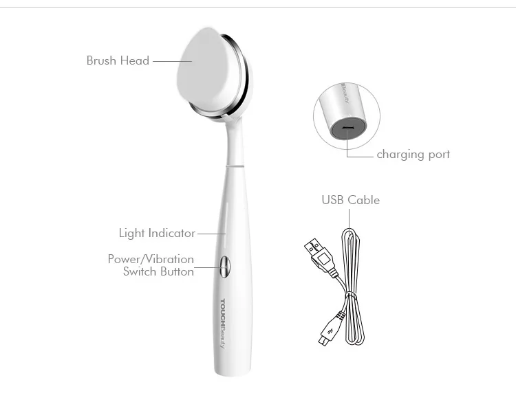 TOUCHBeauty TB1781 high quality portable waterproof electric sonic cleaning brush
