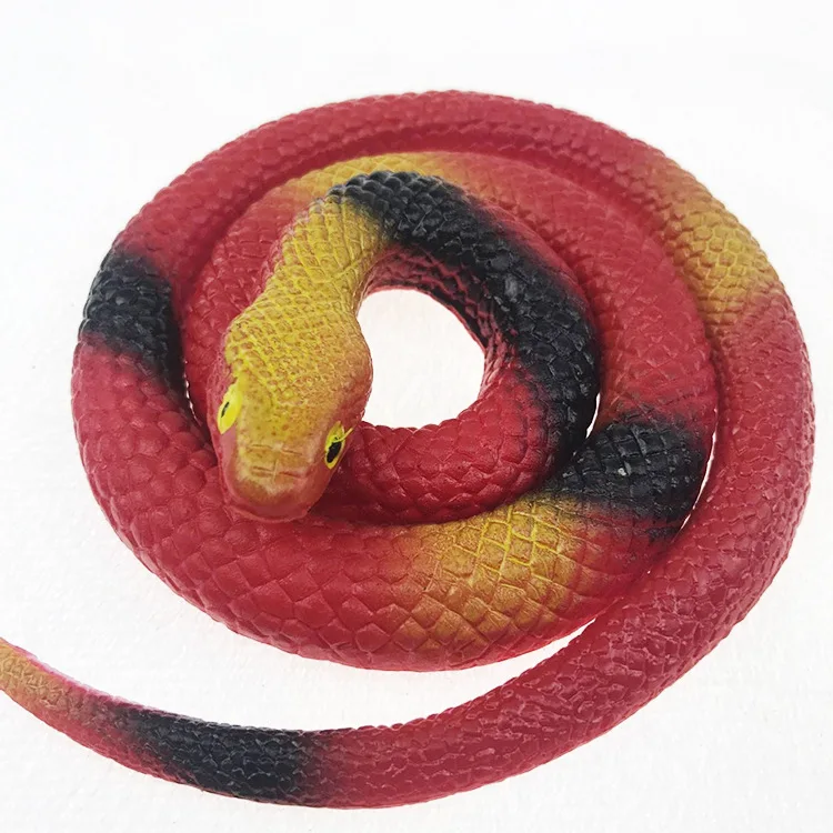 hot sale tricky toys 68cm large soft rubber snake model