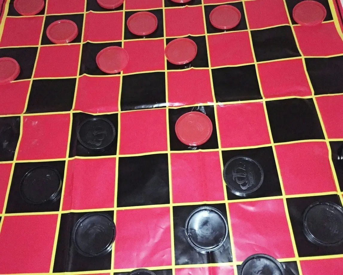 25 Piece Plastic Jumbo Checkers Game Set