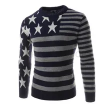 2015 New Sweaters Men Brand Clothes Five Star Stripe Resilient Men Sweaters Turtleneck Male Sweaters Pullover