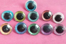 20pcs 25mm plastic clear safety toy eyes + paper + white washer— color you can choose