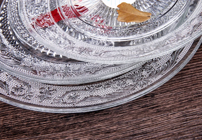 Transparent Round Bulk Dinner Plates Set/dinner Plates For Weddings Charger Plates Buy Glass