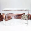 crystal table clock glass desk clock for home decoration 3d laser engraving crystal clock