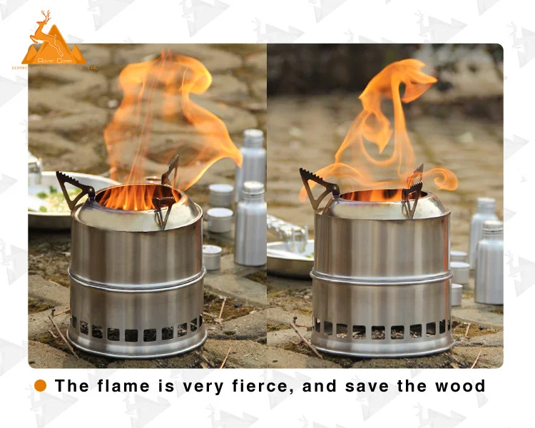 Camping Stove Mini Wood Stove Multi Fuel Portable Stove Burner Camping
