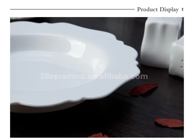 product-modern raised edge tableware ceramic plates dishes restaurant hotel restaurant tableware-Two
