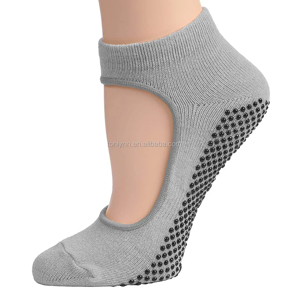 Women's Mary Jane Bella Yoga Socks with Grips Ankle Non Slip Socks