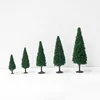 Building sand table model Train model materials green trees Christmas tree with dark green dark green 5 heights 30pcs in one box