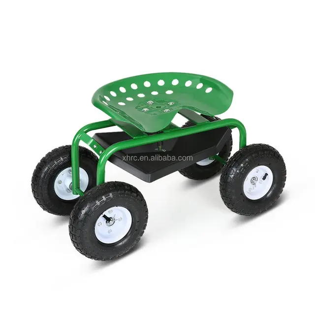 Rolling Garden Cart Work Seat With Four Wheels Buy Wheeled