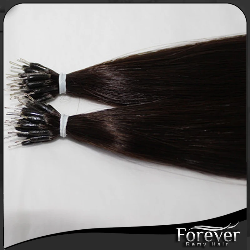 Natural Micro Links Loop Hair Extensions Thick Straight Virgin
