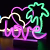 LED Neon Night Light for Kids, Desk Decoration, Battery Powered Neon Sign Lamp Lights Unicorn Flamingo Cloud Love Coconut etc,