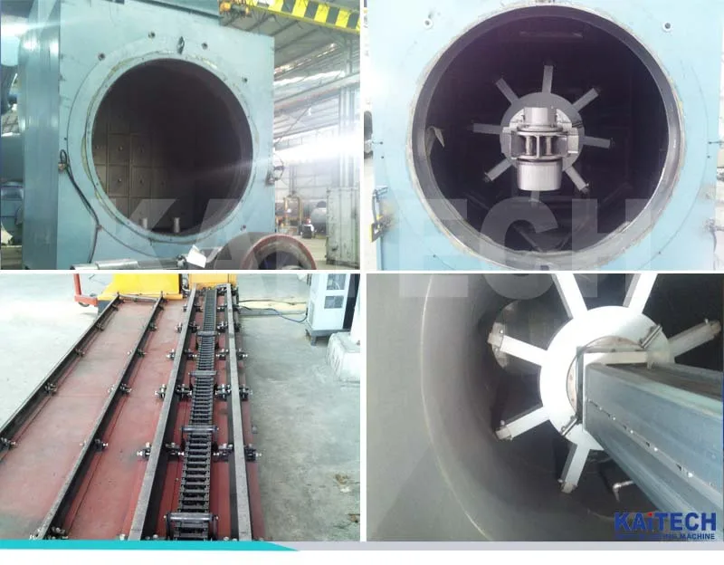 QGN series automatic shot blasting machine for steel pipe internal cleaning