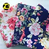 2018 Wholesale clothing smooth soft polyester sateen flower paper print fabric