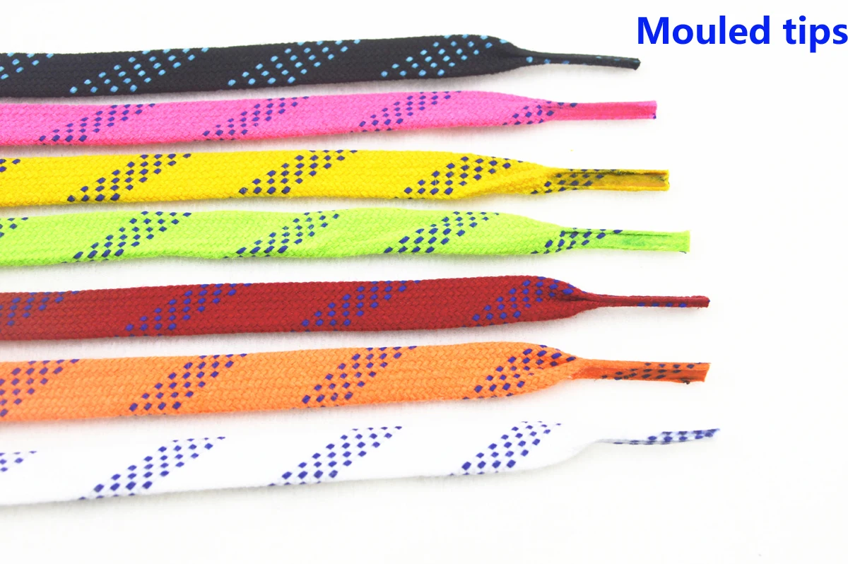 Factory directly supply cheap price colored waxed shoe lace custom printed bulk shoelaces