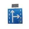 Solar fork in the road ahead sign(yellow bottom black arrow)