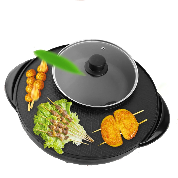 
Realbei AL-6034 high quality durable using various hot pot electric bbq hot pot grill hot pot bbq grill 
