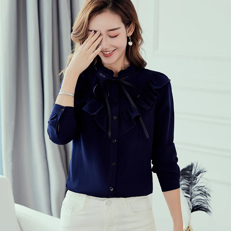 Buy Women's Chiffon Blouse Short and Long Sleeve Elegant Shirt Korean  Fashion Tops Online at desertcartINDIA